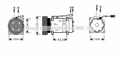 AVA QUALITY COOLING cnk175 -  Компрессор, кондиционер